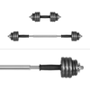 REBEL ACTIVE Adjustable dumbbells in a case 15 kg with a bar