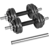 REBEL ACTIVE Adjustable dumbbells in a case 15 kg with a bar