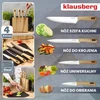 Rinkinys noży i desek 8 el. su organizerem, drewnianym, nerūdijantis plienas, klausberg, kb-9037