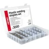Plastiko suvirinimo segtukų rinkinys, 3000 vnt. AMIO-04743