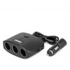 Trijų lizdų prailgintojas su įkrovikliu ir ON/OFF mygtuku 2x USB-A 12/24V 100W 70 cm AMIO-04362