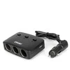 Trijų lizdų prailgintojas su įkrovikliu, ON/OFF mygtuku ir LED indikatoriumi 2x USB-A 12/24V 100W 70 cm AMIO-04363