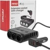 Lizdo skirstytuvas 12/24V su 4x USB-A QC3.0 PD3.0 180W AMIO-04835