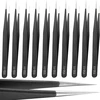 RTO 10x antimagnetiniai pincetai tiesūs ESD-11 metalo sp. sharp siauri XXL komplektas
