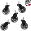 Retoo RTO 5x kółka do fotela obrotowego mocne kauczukowe gumowe silikonowe 10mm or1204