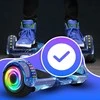 RTO Hoverboard 10' cali Riedlentė elektrinė led deska głośniki bt 10 cali ochraniacze - mėlyna e031-2