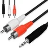 Aux kabelis, mini lizdas 3,5 mm, 2 RCA, RCA, stereo, 1,5 m, e398, 1 vnt.