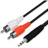 Aux kabelis, mini lizdas 3,5 mm, 2 RCA, RCA, stereo, 1,5 m, e398, 1 vnt.