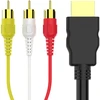 RTO Kabelis kabelis adapter przejściówka przewód 3x rca cinch hdmi 2.0 audio video 1,5m -e383