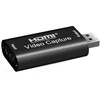 Karta Vaizdo įrašymo plokštės griebtuvas, HDMI - USB org, vaizdo įrašas iki 4K juodos spalvos
