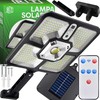 RTO Saulės lempa 220 LED 15 COB lauko gatvės, su judesio jutikliu, prietemų jutikliu, nuotolinio valdymo pultu ER1265