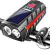 RTO Lampka rowerowa solarna światło przód tył led na rower kierownicę + klakson er1034