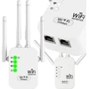 RTO Mocny wzmacniacz sygnału wifi 4-anteny 300mb/s 2.4 ghz repeater zewnętrzny - er1046