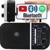 Retoo Radio Nešiojamasis virtuvinis radijas su „Bluetooth“ antena, USB laikikliu, maitinamas iš akumuliatoriaus, ER1071