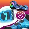 RTO Riedlentė elektrinė hoverboard 6,5' cala deska bluetooth głośniki 250w - mėlyna e031-1