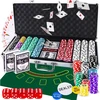 RTO Rinkinys do pokera 500 żetonów dėklas karty texas kostki żetony poker duży - dr294