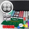 RTO Rinkinys do pokera 500 żetonów dėklas karty texas kostki żetony poker duży - dr294
