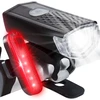 RTO Rinkinys lampek rowerowych led przód i tył do roweru + usb lampki rowerowe