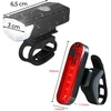 RTO Rinkinys lampek rowerowych led przód i tył do roweru + usb lampki rowerowe