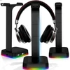 RTO Stojak uchwyt na ausinės oświetlenie rgb hub usb