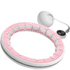 Smart Išmanusis hula hoop liekninamasis ratas su skaitikliu, smeigtukais ir svarmenimis, 50 cm, rožinis, REBEL ACTIVE