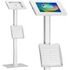 Stojak „Maclean“ reklaminis planšetinio kompiuterio laikiklis, tvirtinamas prie grindų su užraktu, 9,7–11 colių, „iPad“ / „Air“ / „iPad Pro“, „Galaxy Tab A“ / „Tab A7“ / „Tab S6 Lite“, MC-4