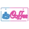 Pakabinamas šviestuvas TelForceone Neon PLEXI LED COFFEE rožinė mėlyna NNE11 Neolia