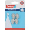 Tesa Haczyki Stacionarūs kabliukai, 4 vnt., "xs", ovalo formos, metaliniai