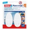 Kabliukai Tesa Power Strips Large Ovale, lipnūs, plastikiniai, balti (2) 2008-101