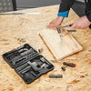 TOPTOOLS Antgalių ir galvučių rinkinys su tekškle TOP TOOLS, 3/8", su atsuktuvu, terkšle ir raktais, 63 vnt.