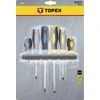 Atsuktuvų komplektas TOPEX 6 vnt. + laikiklis (5x38mm, 5x100mm, 6.5x150mm, PH1x100mm, PH2x38mm, PH2x150mm)