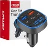 Automobilinis FM siųstuvas, 2×USB-A 12V 24V AMIO-04648