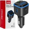 Automobilinis FM siųstuvas, 1×USB-A 2×USB-C 12V 24V AMIO-04651