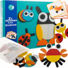 Kruzzel Medinė Montessori dėlionė - spalvotos formos 29 dalys