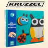 Kruzzel Medinė Montessori dėlionė - spalvotos formos 29 dalys