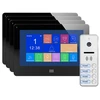 Orno 4 šeimos vaizdo domofonas, spalvotas laisvų rankų įranga, 7 colių LCD, jutiklinis ekranas, OSD meniu, atmintis, SD kortelės lizdas, DVR, vartų valdymas, juodas, FELIS MEMO MULTI4