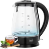 TEESA elektrinis virdulys, stiklinis, 2200 W, juodas, 1.7 L