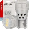 LED lemputės 360 grynos šviesos serijos standartinės T10 W5W 3x3020 SMD baltos 12V 24V amio-03725