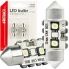 LED lemputės, Canbus, festoon, C5W, 2SMD, 3838, 31 mm, baltos, 12 V, 24 V, amio-04247