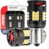 LED lemputės canbus pro series 1156 ba15s p21w r10w r5w 24x3020 smd ventiliatorius baltas 12v 24v amio-03721