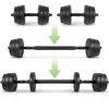 Spokey Rinkinys hantli 4w1 (sztanga, hantle, kettlebell, podpórki do pompek) PONDUS SET 20 kg (Rinkinys hantli 4w1 (sztanga, hantle, kettlebell, podpórki do pompek) Spokey PONDUS SET 20 kg)