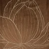 Eurofirany BLINK / 12 Aksominis stalo takelis su dideliu lotoso žiedo raštu, 35X220 cm, spalva: ruda