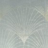 Eurofirany BLINK / 14 Aksominis stalo takelis su su dideliu art deco stiliaus vėduoklės raštu, 35X220 cm, spalva: sidabrinė