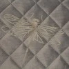Eurofirany Dekoratyvinis aksominis lovos užtiesalas, 170x210 cm, botaniškas raštas, minkštas užpildas, miegamojo dekoras, sidabrinės auksinės laumžirgių dizainas, prabangi tekstilė Lovatiesė