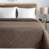Eurofirany Rudas aksominis dekoratyvinis užtiesalas, 220x240 cm, didelėms dvigulėms lovoms, su dekoratyviniu dygsniavimu, 250 g/m², lovos užtiesalas, minkštas pledas Lovatiesė