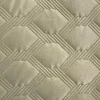 Eurofirany Kreminis geometrinis aksominis užtiesalas, 200x220 cm, dekoratyvinė lovatiesė, karšto spaudimo raštas, minkštas poliesterio pledas, prabangi lovos danga Lovatiesė