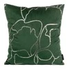 Eurofirany  BLINK / 35 Aksominis pagalvės užvalkalas su ginkmedžio lapų raštu, 45X45 cm, spalva: žalia / šviesiai auksinė