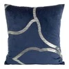 Eurofirany BLINK / 40 Aksominis pagalvės užvalkalas su auksiniu raštu, 45X45 cm, spalva: mėlyna