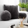 Dekoratyvinė kamuolio formos pagalvė Eurofirany BUKLA/09 ∅ 24 cm, spalva: tamsiai pilka