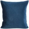 Eurofirany RIA5 Aksominis pagalvės užvalkalas, dygsniuotas tradiciniu būdu, su banguotu raštu, 45X45 cm, spalva: mėlyna